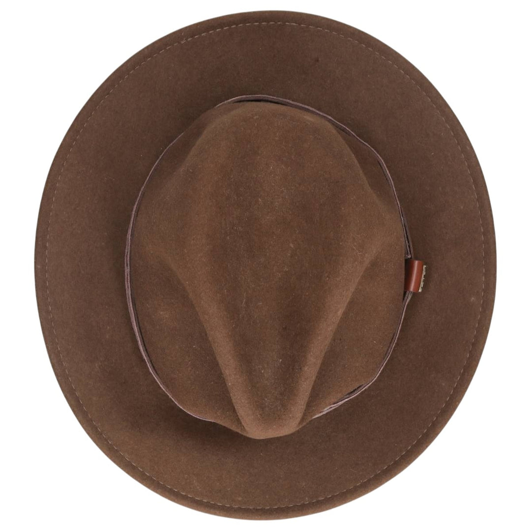 SCALA CLASSICO Wool Felt Hat, One Size Fits Most wool brown type Vintage Second Hand