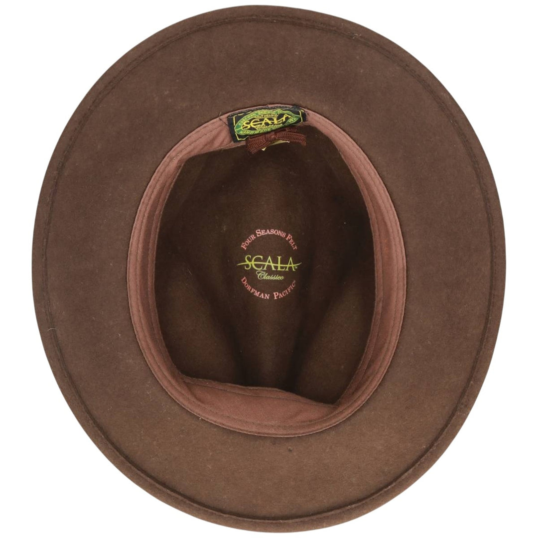 SCALA CLASSICO Wool Felt Hat, One Size Fits Most wool brown type Vintage Second Hand