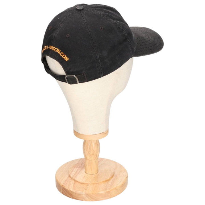 90'S Harley-Davidson Advertising Baseball Cap, 6-Panel Cap, Made in USA, One Size Fits Most unclear black type Vintage Second Hand