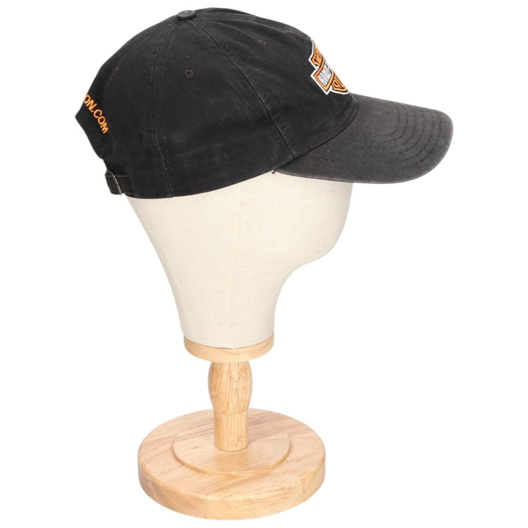 90'S Harley-Davidson Advertising Baseball Cap, 6-Panel Cap, Made in USA, One Size Fits Most unclear black type Vintage Second Hand