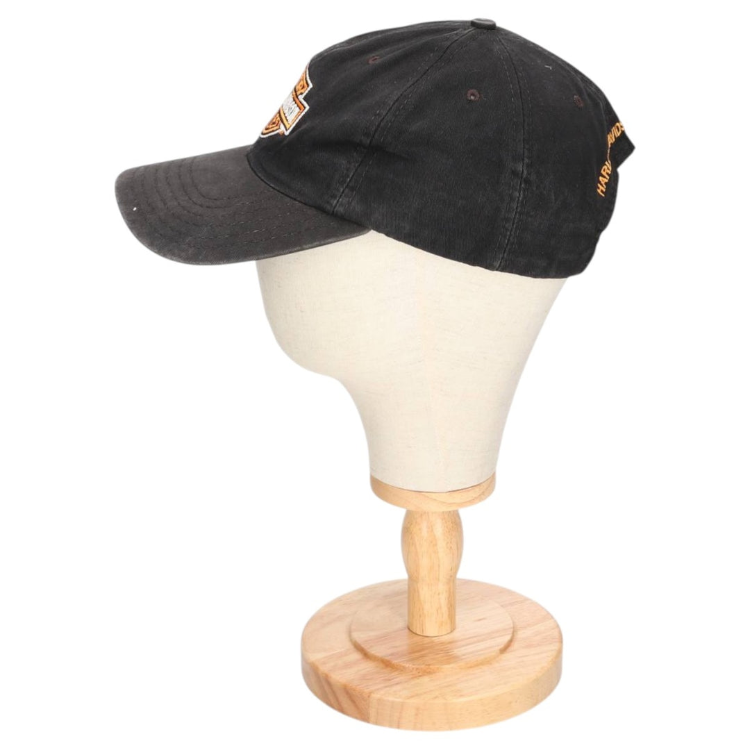 90'S Harley-Davidson Advertising Baseball Cap, 6-Panel Cap, Made in USA, One Size Fits Most unclear black type Vintage Second Hand