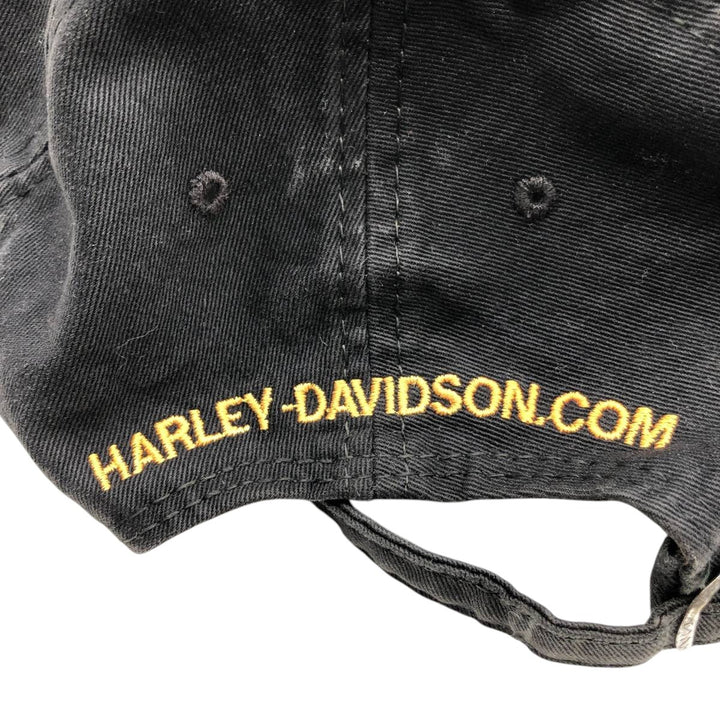 90'S Harley-Davidson Advertising Baseball Cap, 6-Panel Cap, Made in USA, One Size Fits Most unclear black type Vintage Second Hand