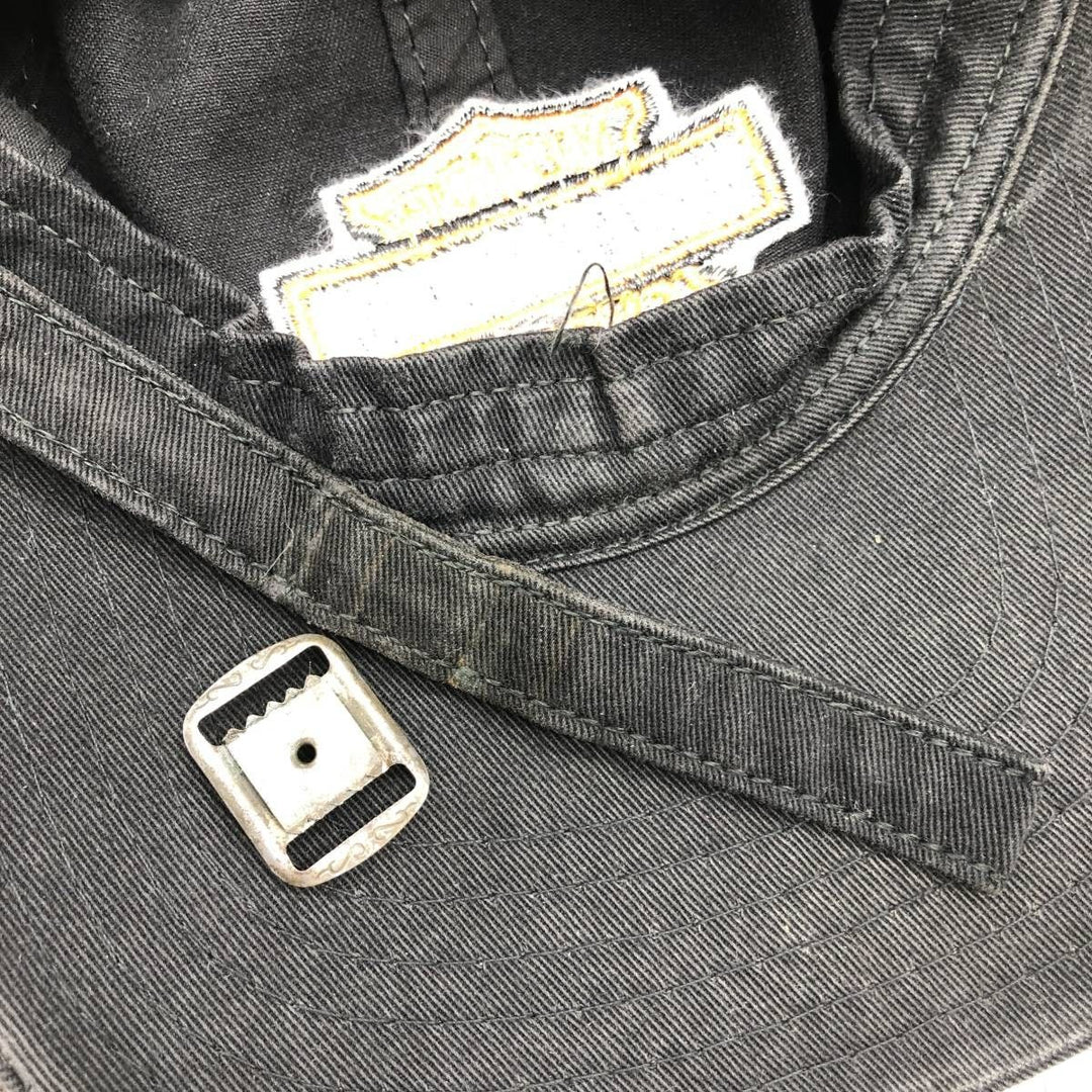 90'S Harley-Davidson Advertising Baseball Cap, 6-Panel Cap, Made in USA, One Size Fits Most unclear black type Vintage Second Hand