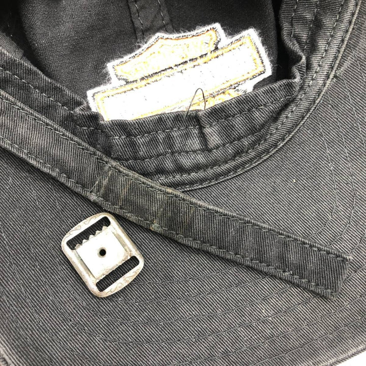 90'S Harley-Davidson Advertising Baseball Cap, 6-Panel Cap, Made in USA, One Size Fits Most unclear black type Vintage Second Hand