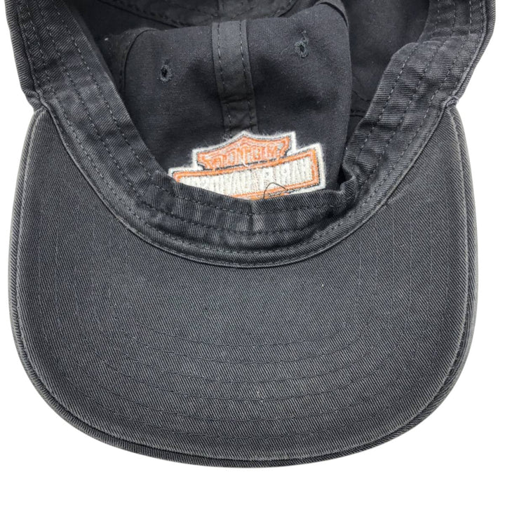 90'S Harley-Davidson Advertising Baseball Cap, 6-Panel Cap, Made in USA, One Size Fits Most unclear black type Vintage Second Hand
