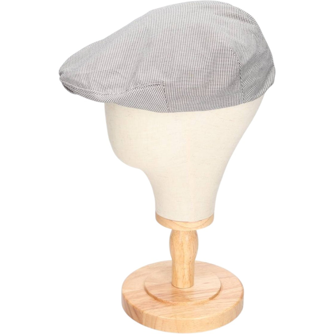 Ralph Lauren POLO by Ralph Lauren Houndstooth Pattern Newsboy Cap, Made in USA, One Size Fits Most cotton white type Vintage Second Hand