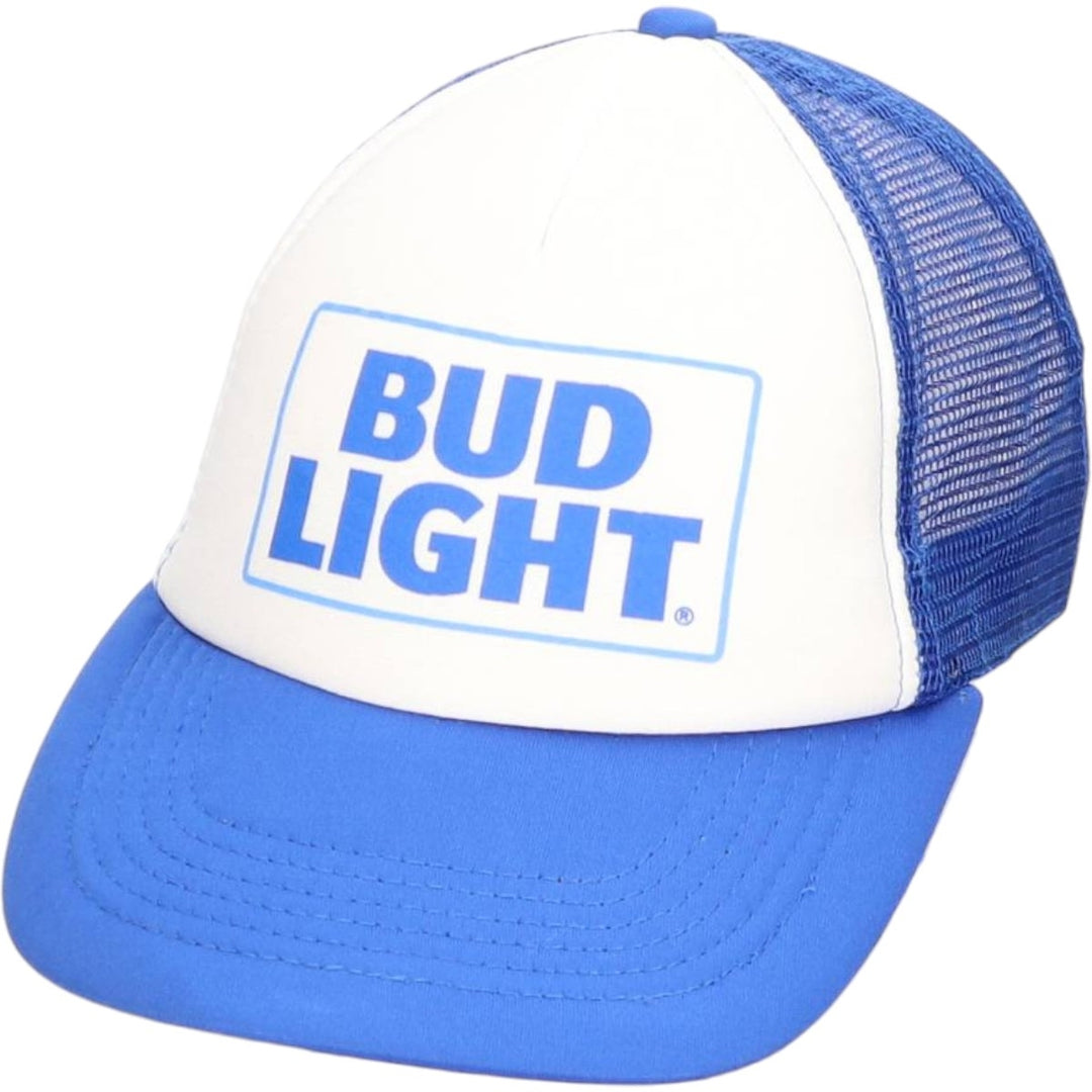 BUD LIGHT Advertising Mesh Cap (One Size Fits All) polyester blue type Vintage Second Hand