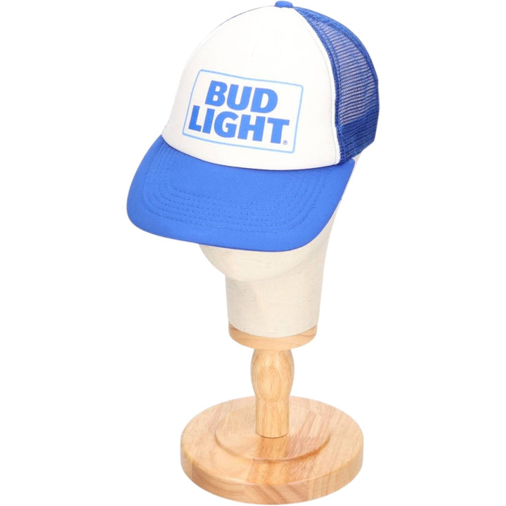 BUD LIGHT Advertising Mesh Cap (One Size Fits All) polyester blue type Vintage Second Hand