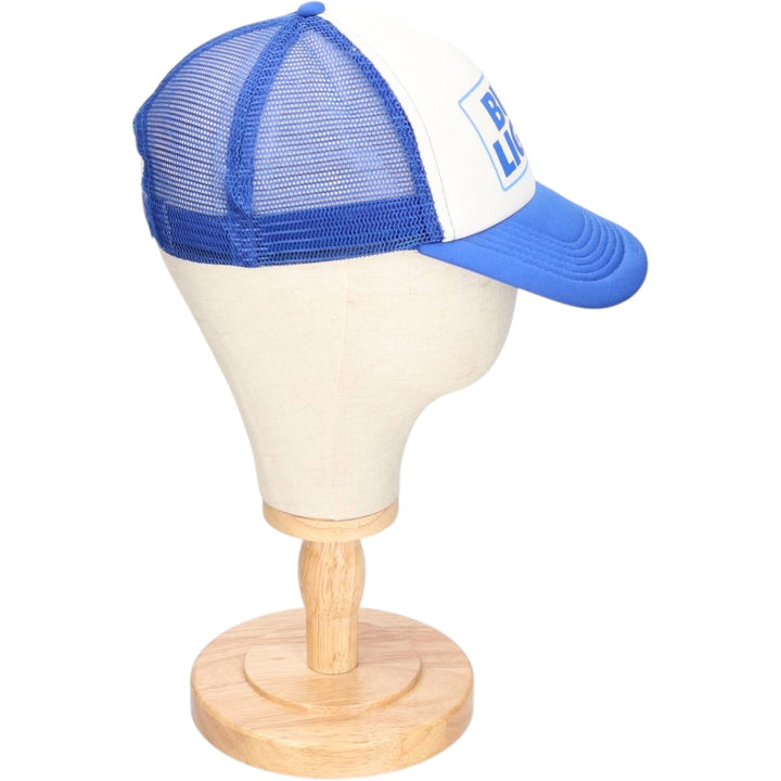 BUD LIGHT Advertising Mesh Cap (One Size Fits All) polyester blue type Vintage Second Hand