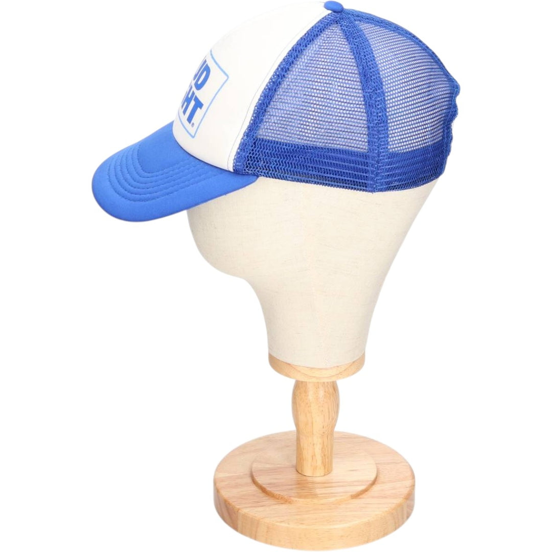 BUD LIGHT Advertising Mesh Cap (One Size Fits All) polyester blue type Vintage Second Hand
