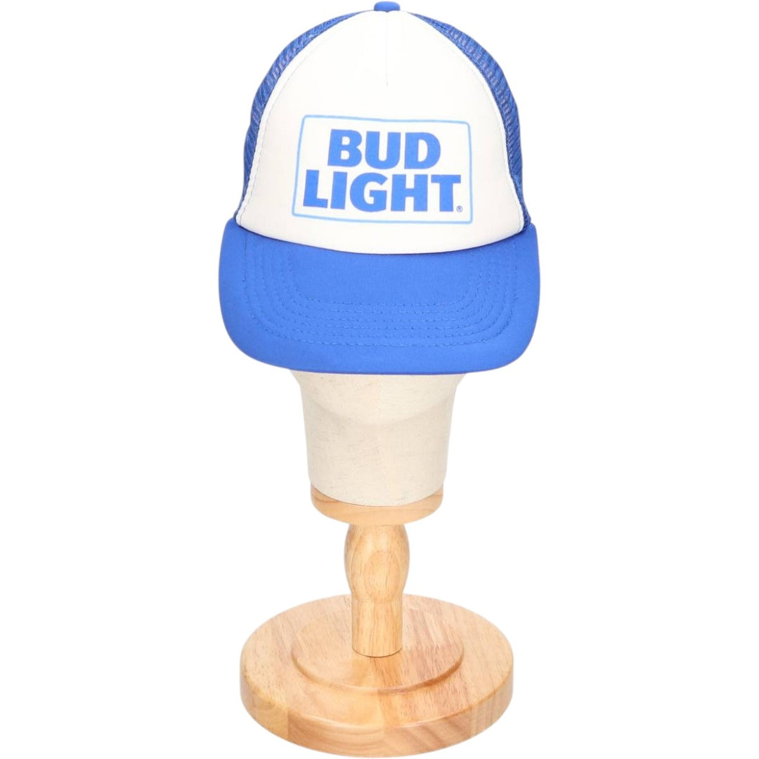 BUD LIGHT Advertising Mesh Cap (One Size Fits All) polyester blue type Vintage Second Hand
