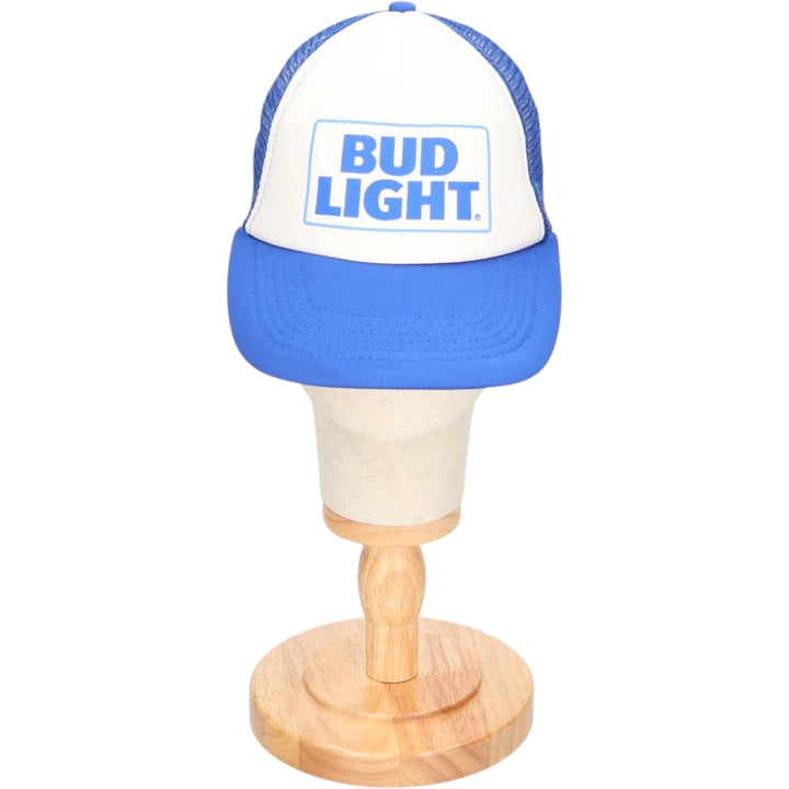 BUD LIGHT Advertising Mesh Cap (One Size Fits All) polyester blue type Vintage Second Hand