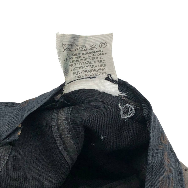 Vintage leather cap, one size fits all genuine leather brown type Vintage Second Hand