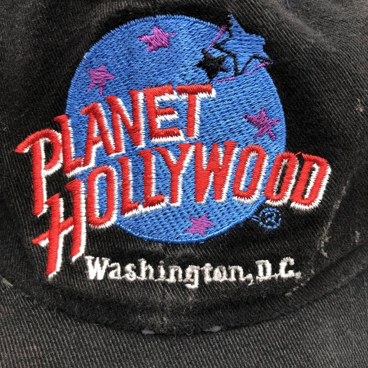 Vintage 90'S Planet Hollywood baseball cap, one size fits all. cotton black type Vintage Second Hand