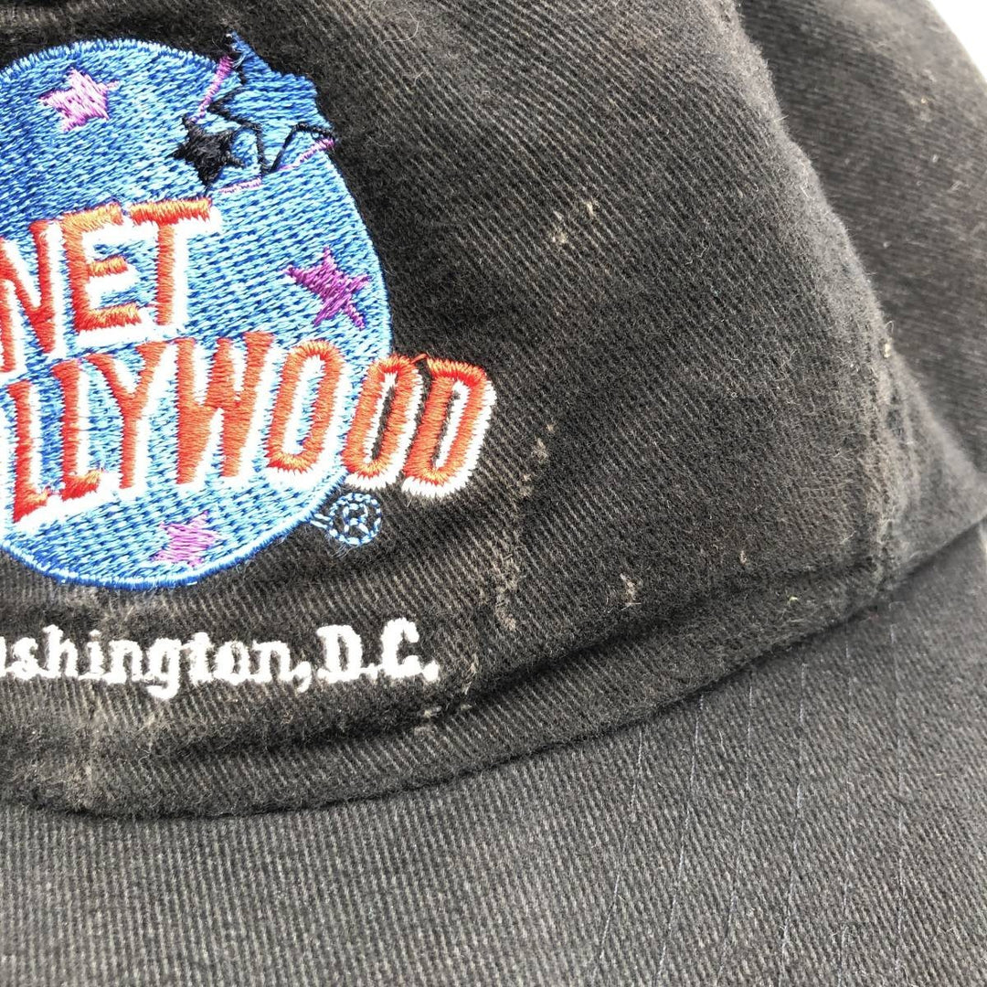 Vintage 90'S Planet Hollywood baseball cap, one size fits all. cotton black type Vintage Second Hand