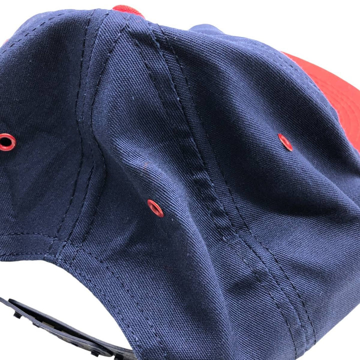 90'S Budweiser Two-Tone Advertising Baseball Cap, Made in USA, One Size Fits All, Vintage unclear red type Vintage Second Hand