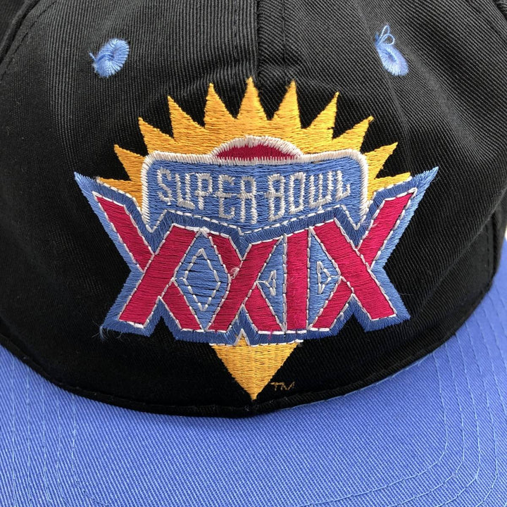 The Game NFL Super Bowl XXIX Two-Tone Baseball Cap, One Size Fits Most polyester black type Vintage Second Hand