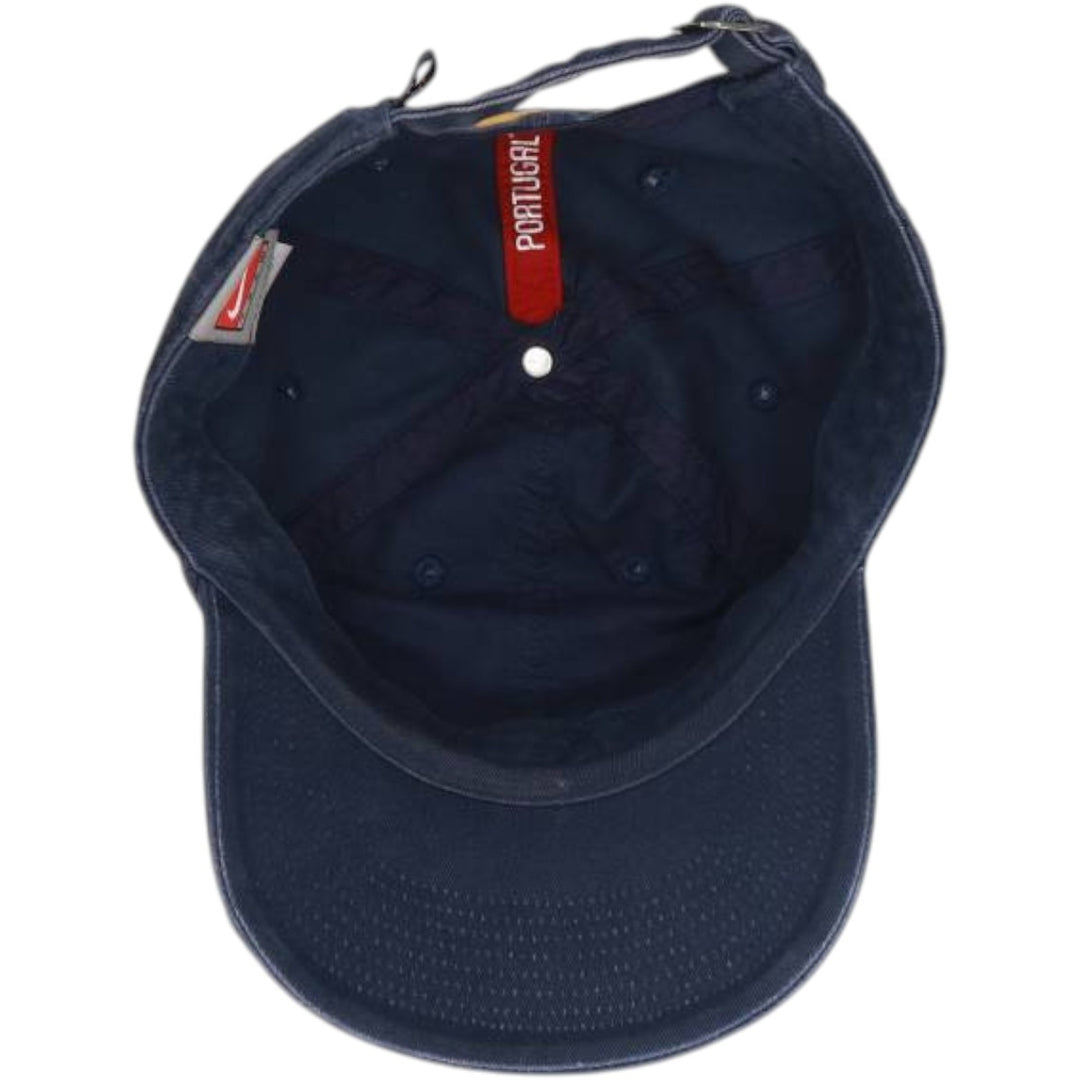 2000'S Nike Team Portugal Baseball Cap, 6-Panel, One Size Fits Most cotton navy blue type Vintage Second Hand