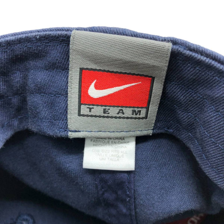2000'S Nike Team Portugal Baseball Cap, 6-Panel, One Size Fits Most cotton navy blue type Vintage Second Hand