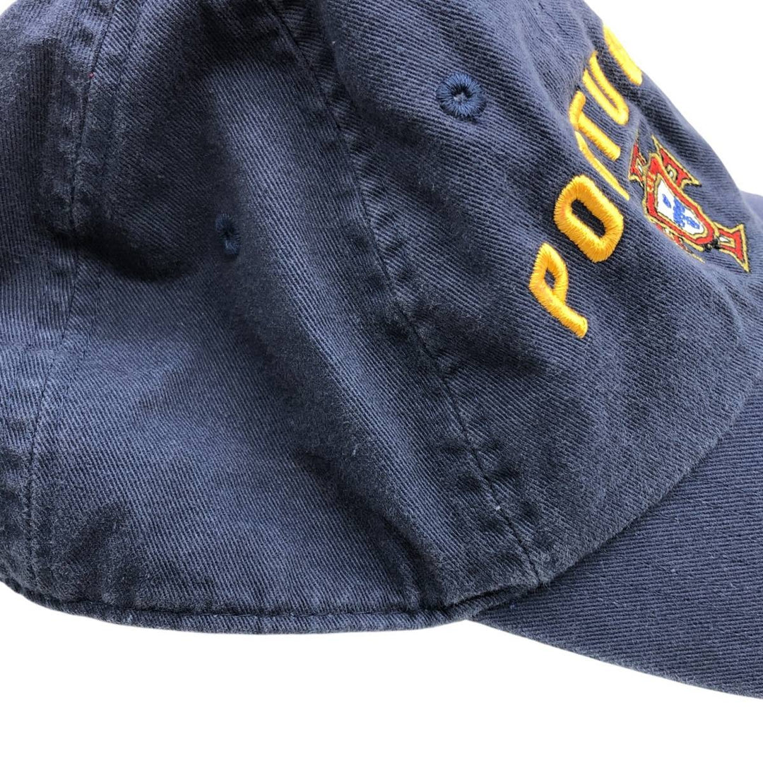 2000'S Nike Team Portugal Baseball Cap, 6-Panel, One Size Fits Most cotton navy blue type Vintage Second Hand
