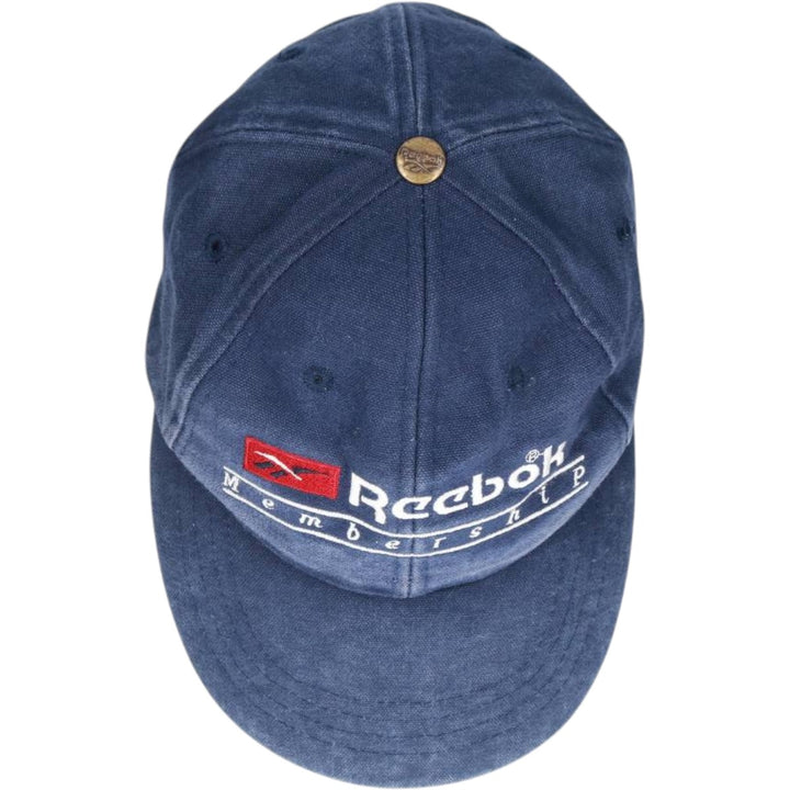 90'S Reebok Baseball Cap, Free Size, Vintage cotton navy blue type Vintage Second Hand