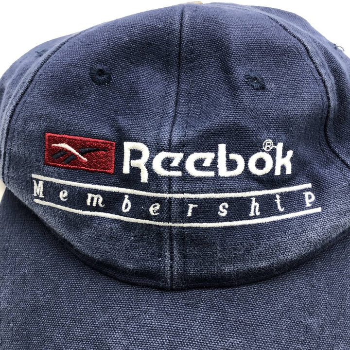 90'S Reebok Baseball Cap, Free Size, Vintage cotton navy blue type Vintage Second Hand