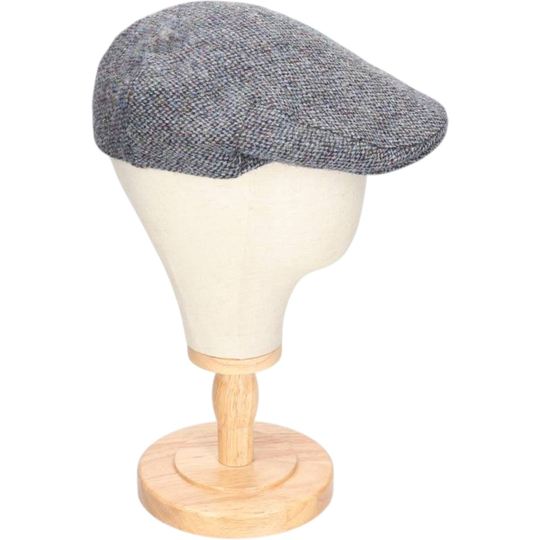Harris Tweed hunting cap, one size fits all wool gray type Vintage Second Hand