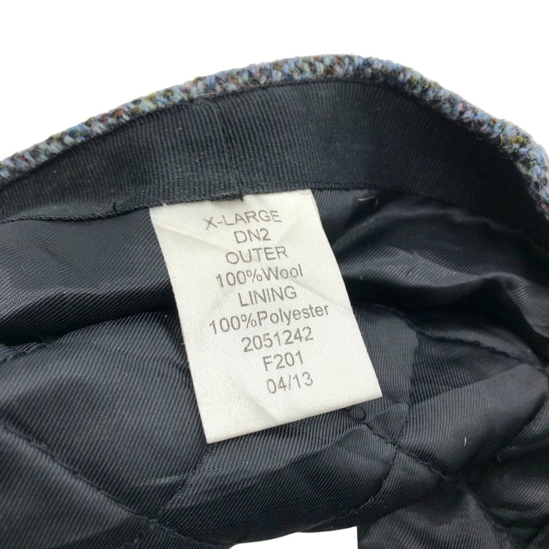 Harris Tweed hunting cap, one size fits all wool gray type Vintage Second Hand