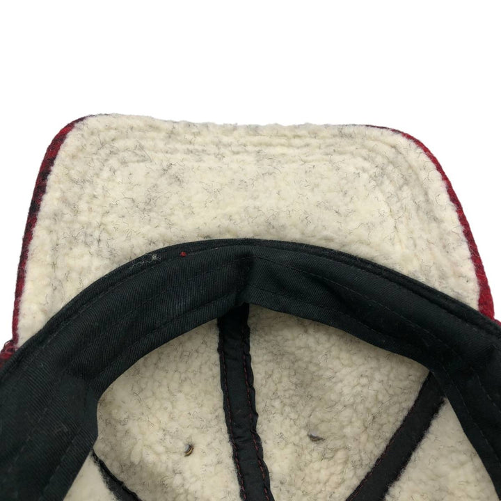WOOLRICH Check Pattern Wool 6-Panel Cap, One Size Fits Most wool red type Vintage Second Hand
