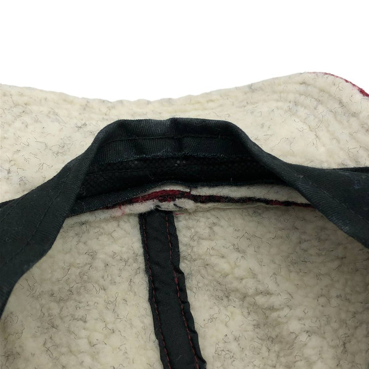 WOOLRICH Check Pattern Wool 6-Panel Cap, One Size Fits Most wool red type Vintage Second Hand