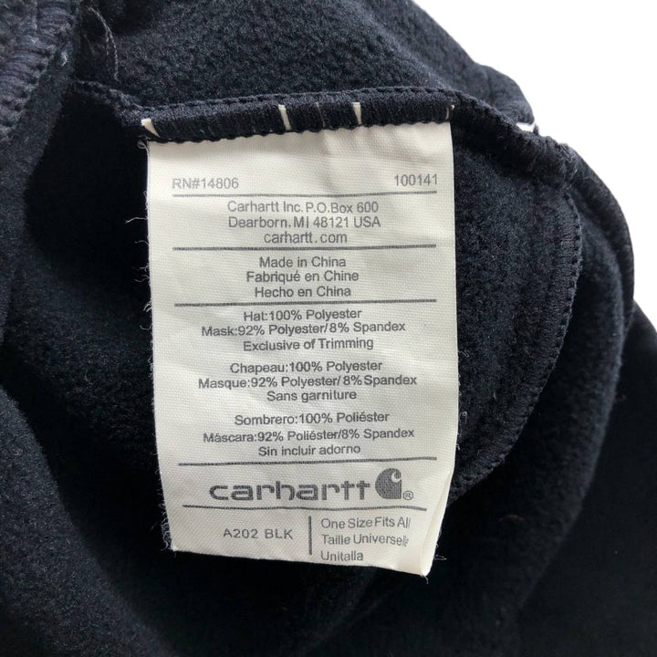 Carhartt Face Mask, Fleece Knit Hat, Beanie, One Size Fits Most polyester black type Vintage Second Hand
