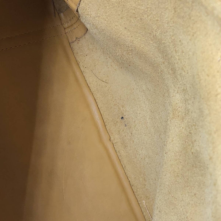 Vintage 1980'S Coach Old Coach handbag, made in the USA. genuine leather yellow type Vintage Second Hand