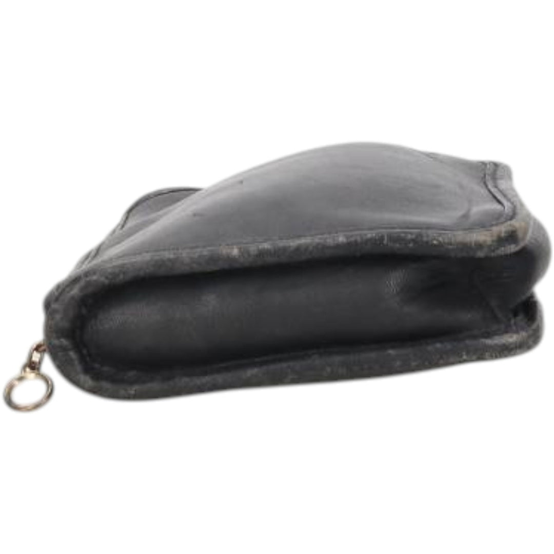 90'S Coach OLD COACH Vintage clutch bag genuine leather black type Vintage Second Hand