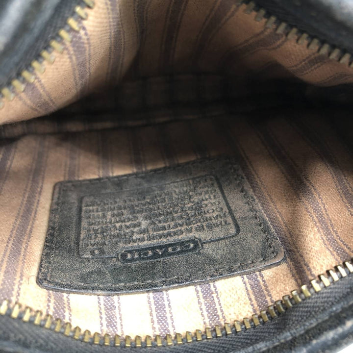 90'S Coach OLD COACH Vintage clutch bag genuine leather black type Vintage Second Hand