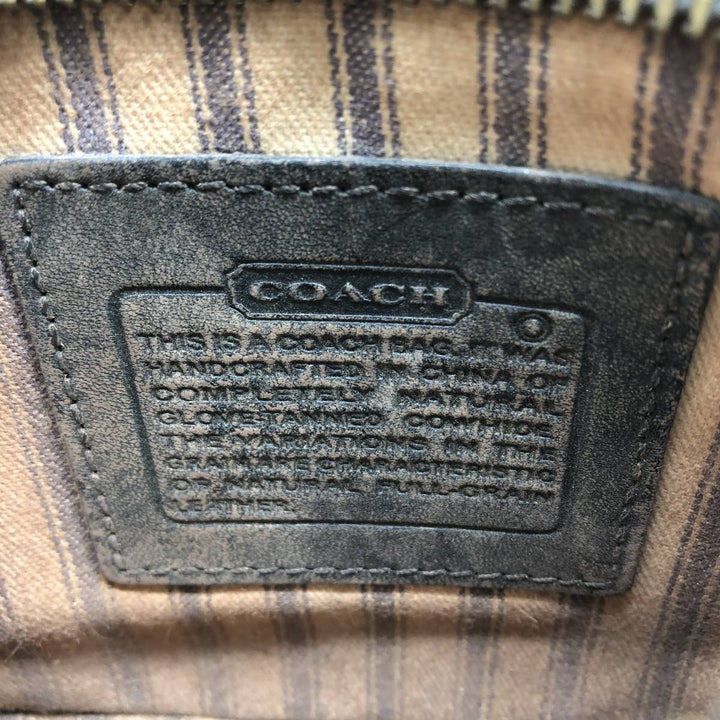 90'S Coach OLD COACH Vintage clutch bag genuine leather black type Vintage Second Hand