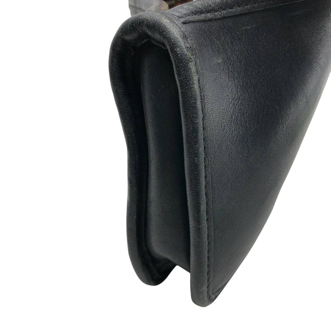90'S Coach OLD COACH Vintage clutch bag genuine leather black type Vintage Second Hand
