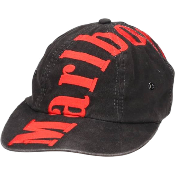 Vintage 1990'S Marlboro Advertising Baseball Cap, One Size Fits All unclear black type Vintage Second Hand