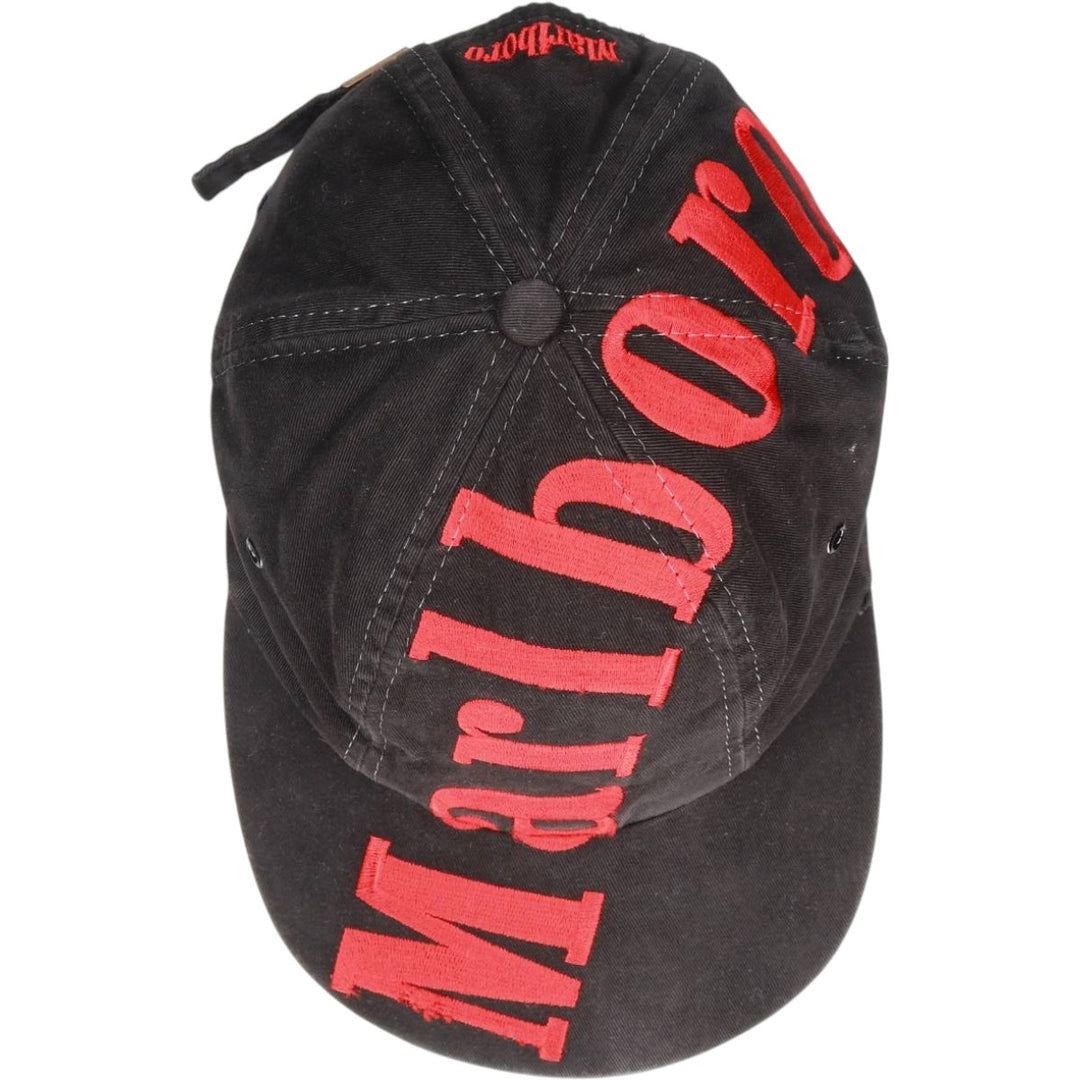 Vintage 1990'S Marlboro Advertising Baseball Cap, One Size Fits All unclear black type Vintage Second Hand