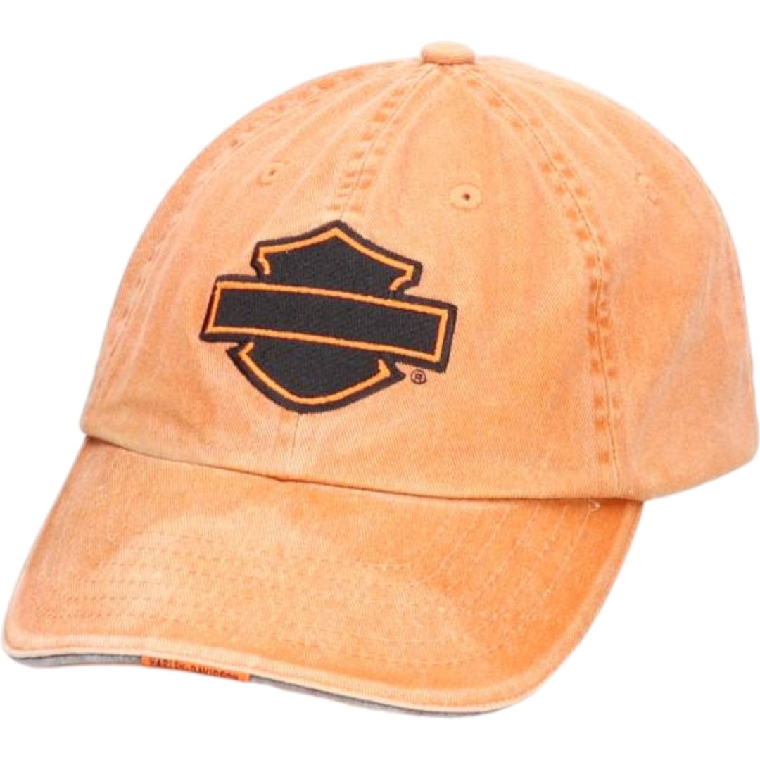 00'S Harley-Davidson Advertising Baseball Cap 6-Panel Cap One Size Fits Most cotton orange type Vintage Second Hand