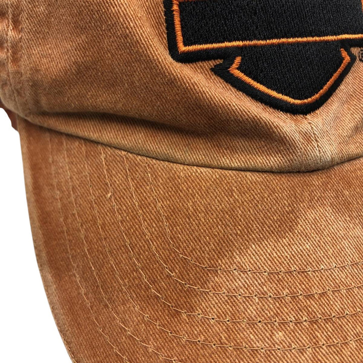 00'S Harley-Davidson Advertising Baseball Cap 6-Panel Cap One Size Fits Most cotton orange type Vintage Second Hand