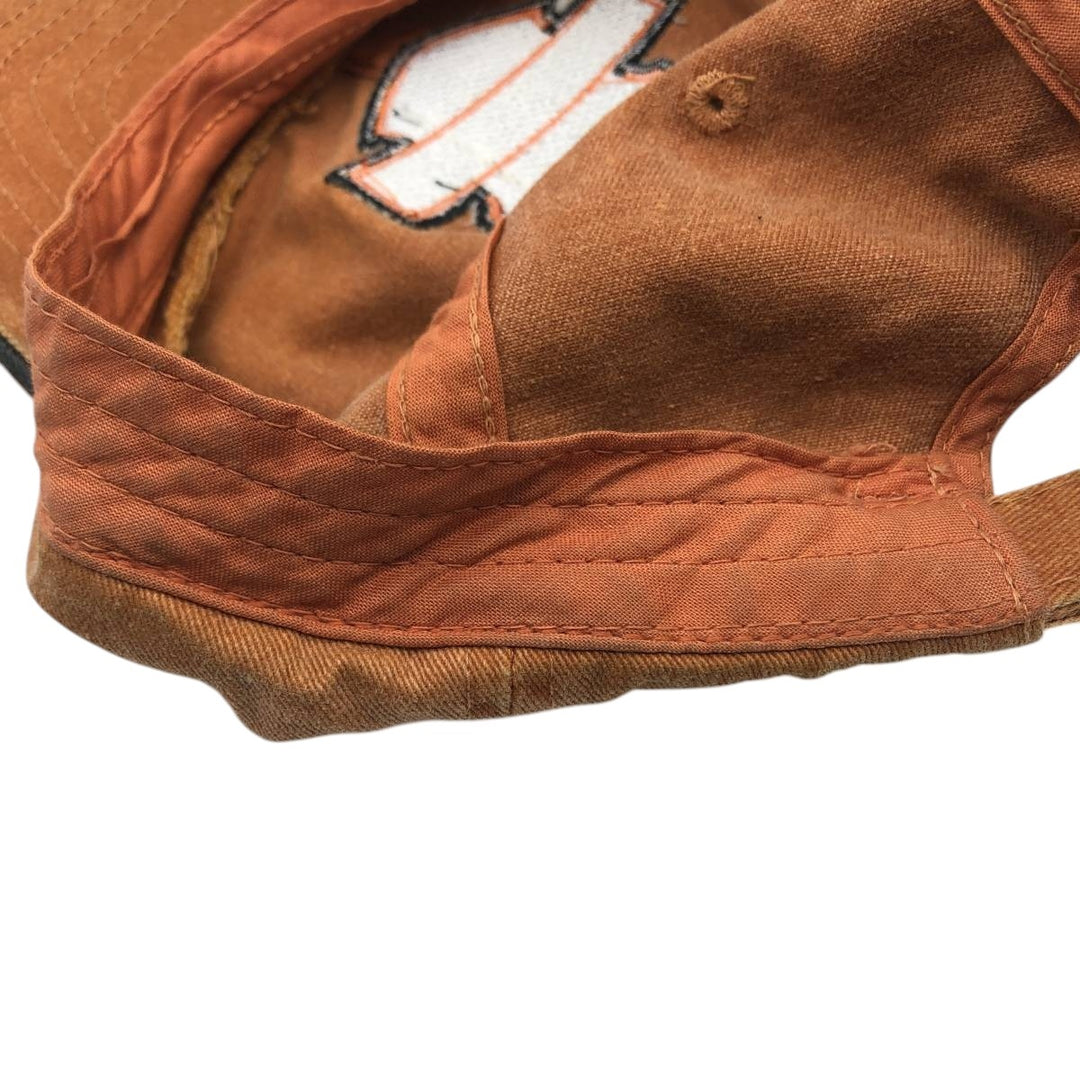 00'S Harley-Davidson Advertising Baseball Cap 6-Panel Cap One Size Fits Most cotton orange type Vintage Second Hand