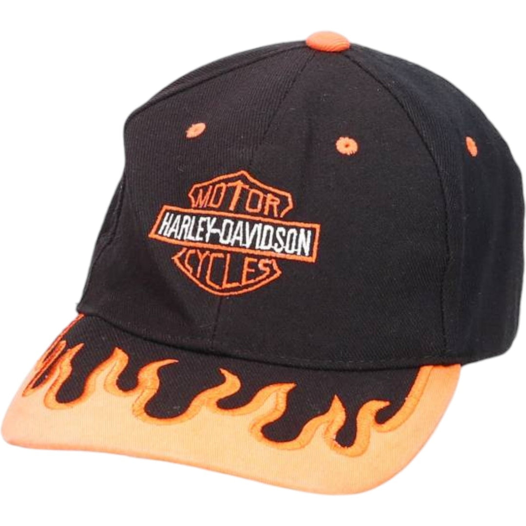 Harley-Davidson Fire Pattern Baseball Cap, 6-Panel, One Size Fits Most unclear black type Vintage Second Hand