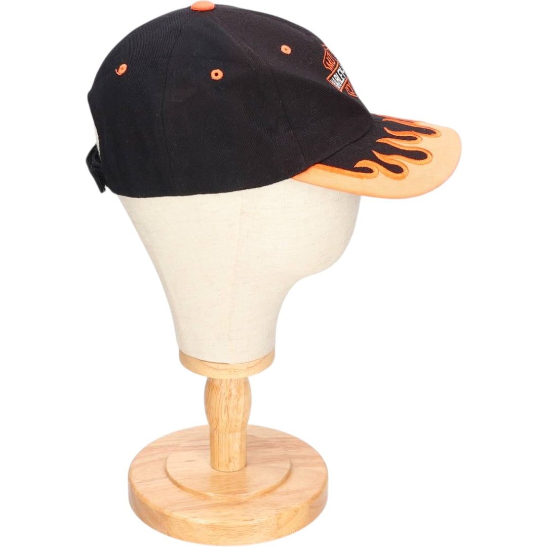 Harley-Davidson Fire Pattern Baseball Cap, 6-Panel, One Size Fits Most unclear black type Vintage Second Hand