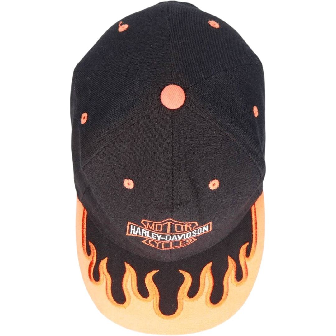 Harley-Davidson Fire Pattern Baseball Cap, 6-Panel, One Size Fits Most unclear black type Vintage Second Hand