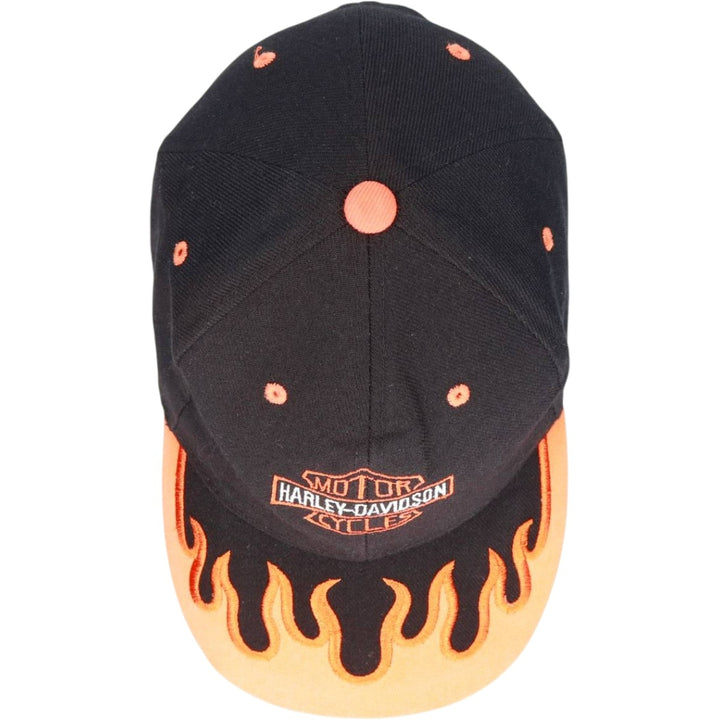 Harley-Davidson Fire Pattern Baseball Cap, 6-Panel, One Size Fits Most unclear black type Vintage Second Hand