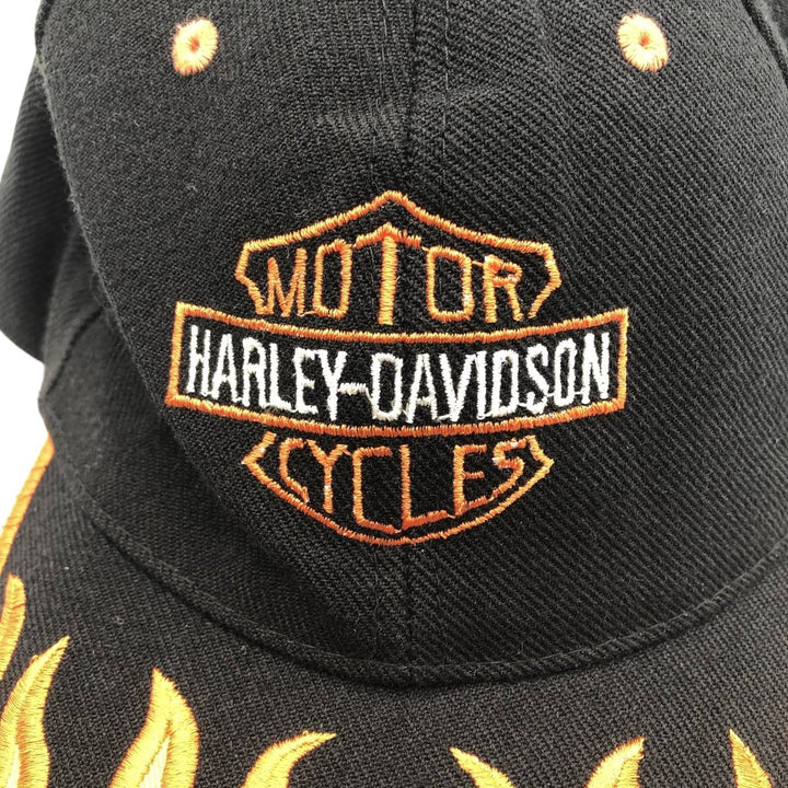 Harley-Davidson Fire Pattern Baseball Cap, 6-Panel, One Size Fits Most unclear black type Vintage Second Hand