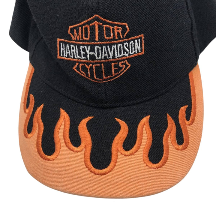 Harley-Davidson Fire Pattern Baseball Cap, 6-Panel, One Size Fits Most unclear black type Vintage Second Hand