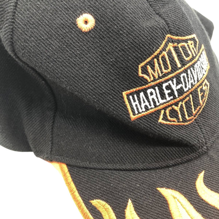Harley-Davidson Fire Pattern Baseball Cap, 6-Panel, One Size Fits Most unclear black type Vintage Second Hand