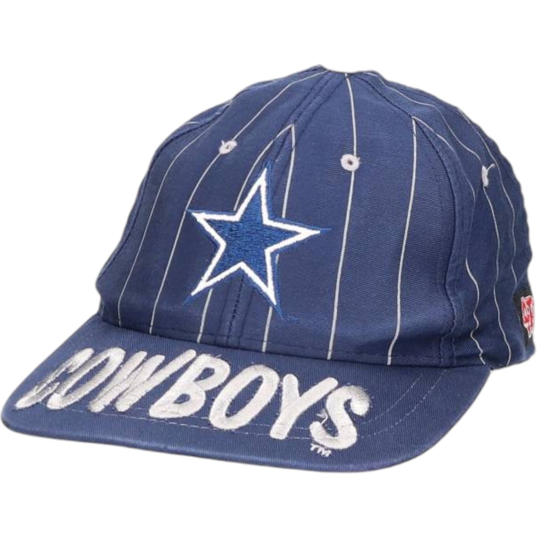 4REAL NFL DALLAS COWBOYS Dallas Cowboys Stripe Pattern Baseball Cap, One Size Fits Most cotton navy blue type Vintage Second Hand
