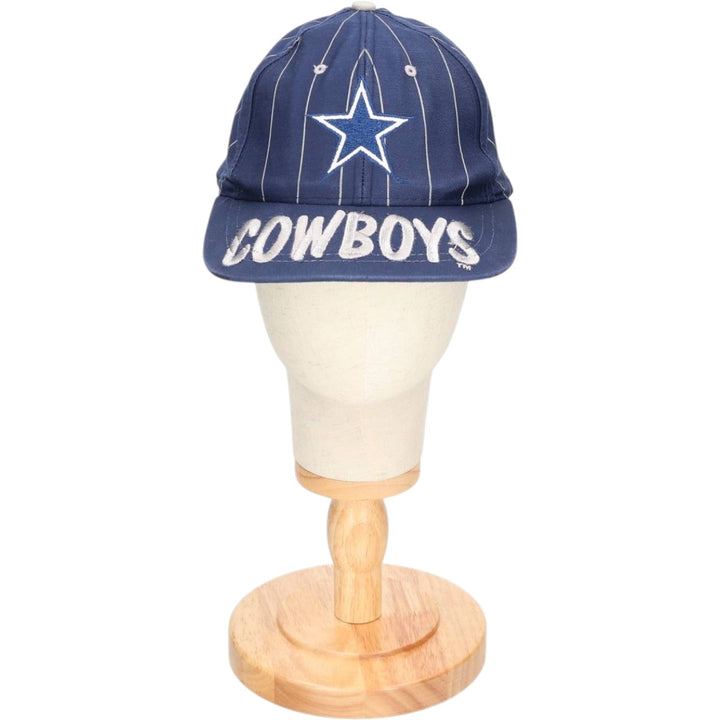 4REAL NFL DALLAS COWBOYS Dallas Cowboys Stripe Pattern Baseball Cap, One Size Fits Most cotton navy blue type Vintage Second Hand